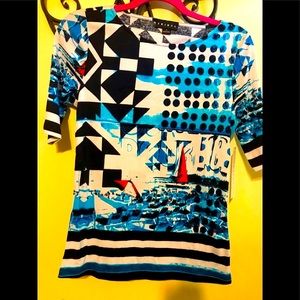 🛑 TRIBAL NAUTICAL PORT BLUE TOP SIZE Medium * NWT
( cross- posted ) 4 for $20💥